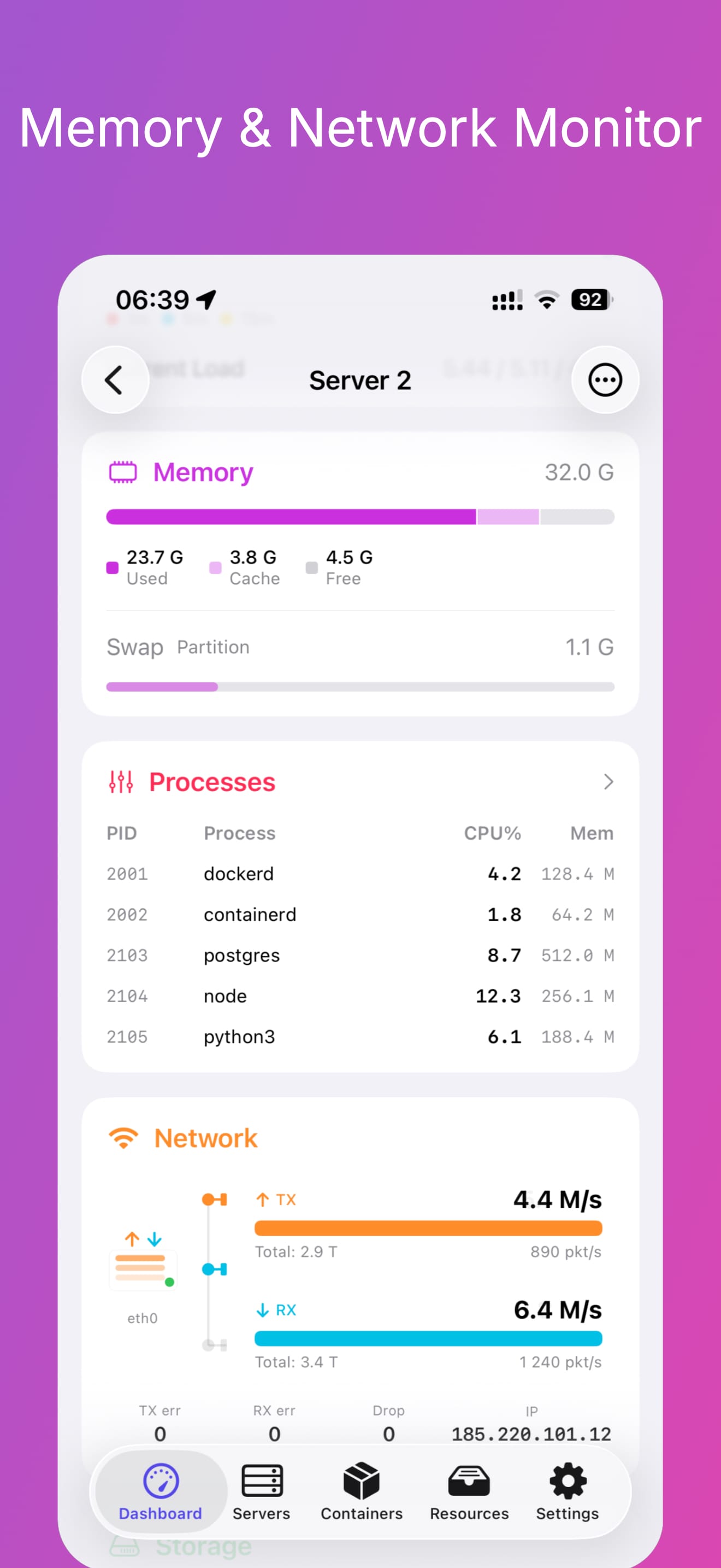 ChibyooShell — memory and network