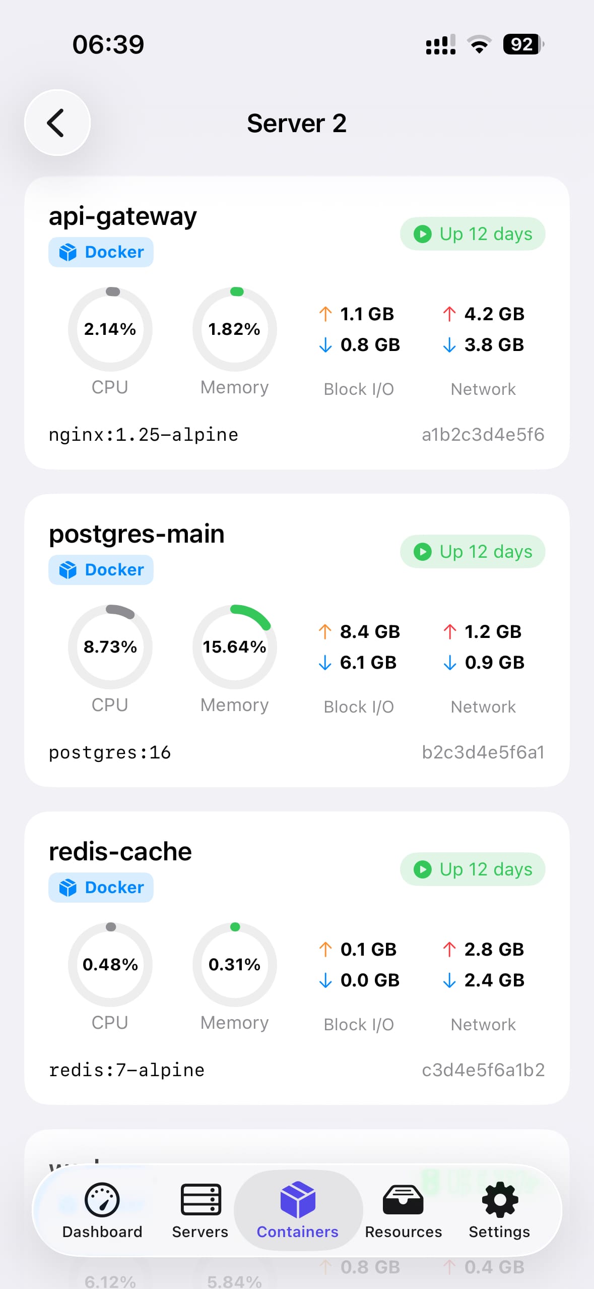Docker management